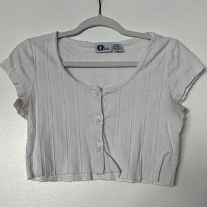 Arizona Jean Company White Ribbed Top
